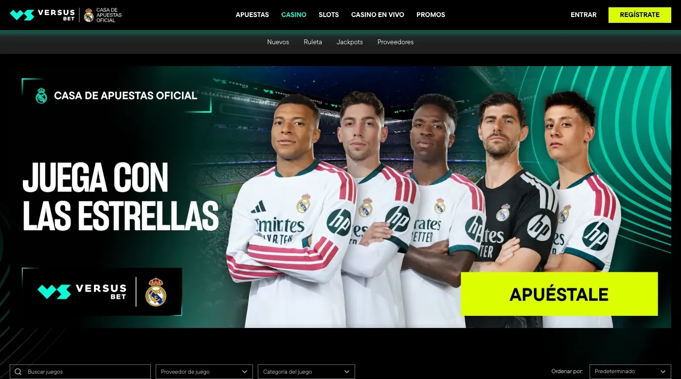 VERSUSbet combina sportsbook y casino en México.