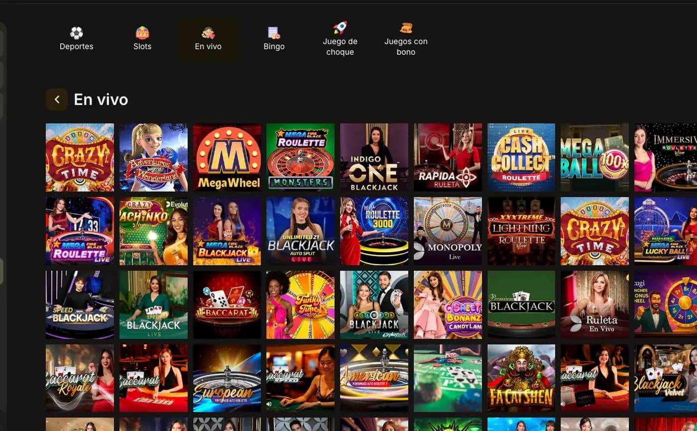 Casino en vivo de Ganamax