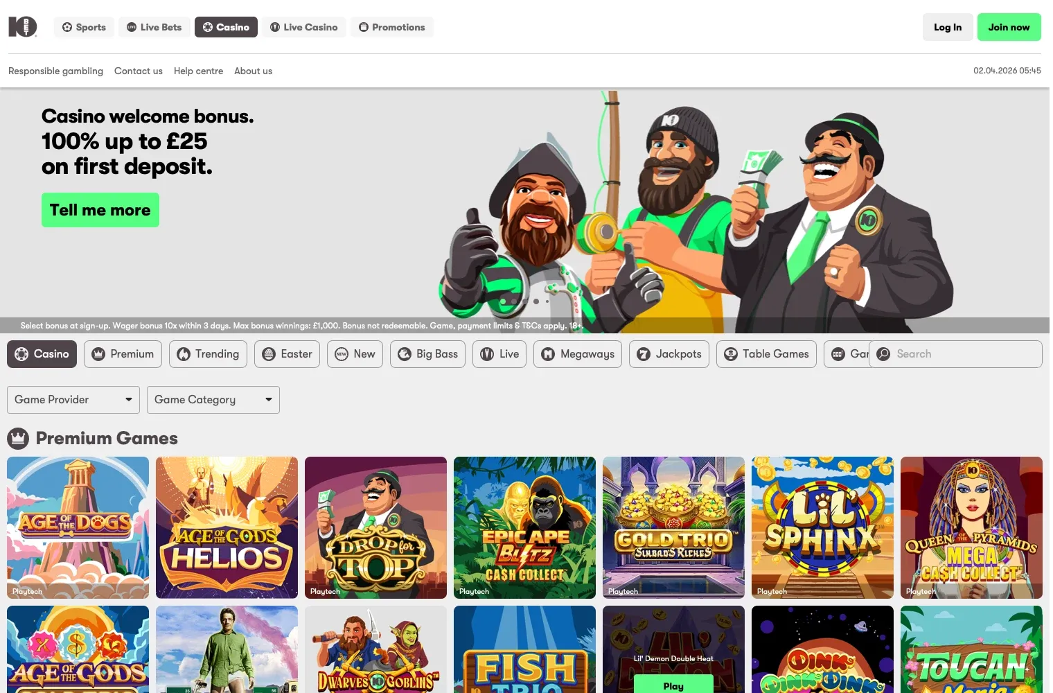 10bet uk desktop casino