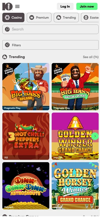 10bet mobile preview