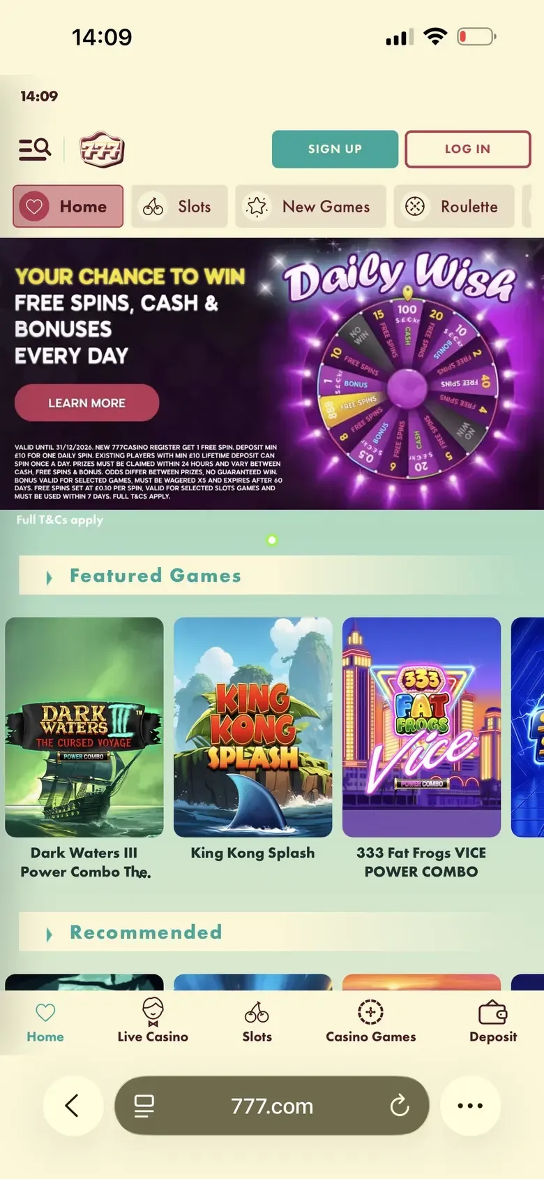 777 Casino mobile