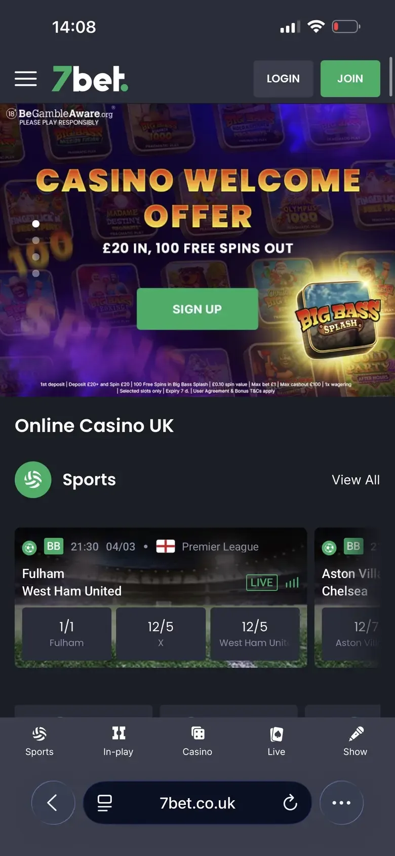 7Bet mobile