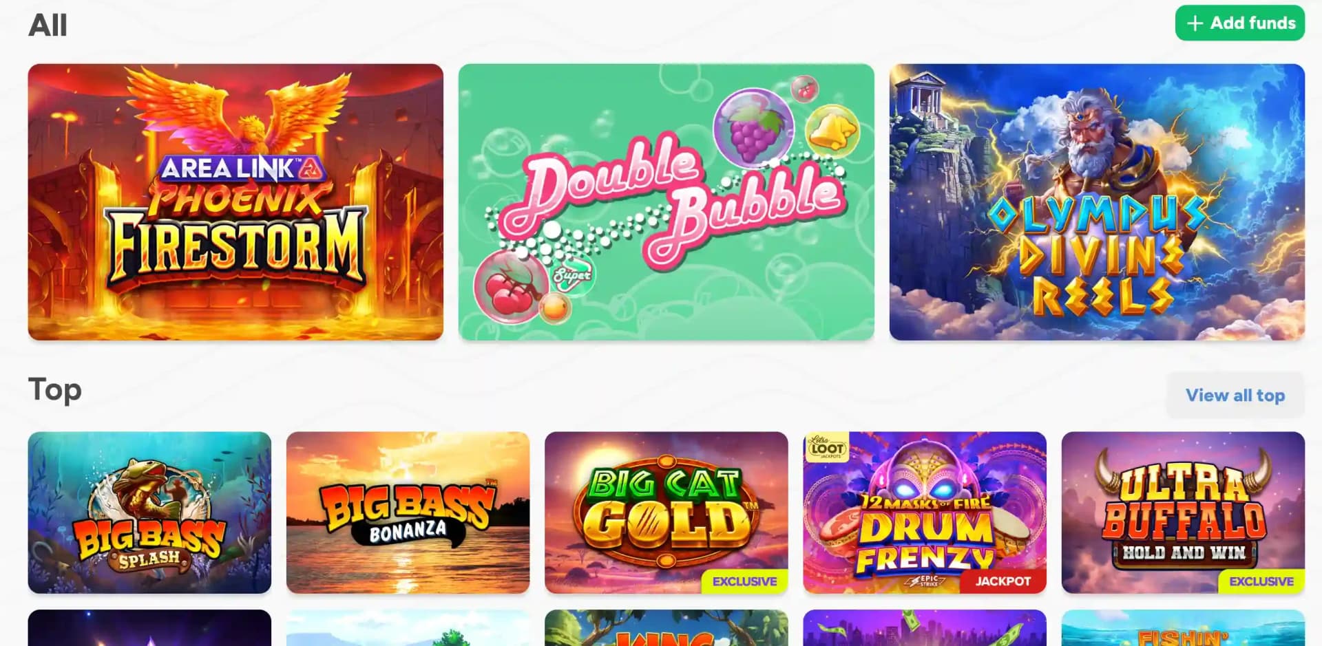 Lottomart games screenshot