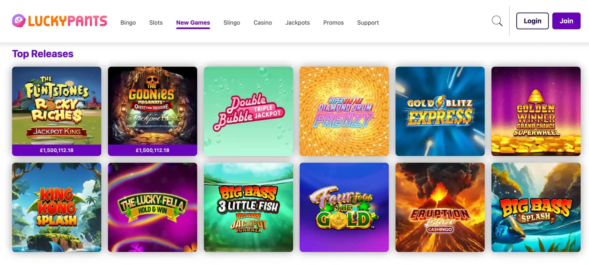 Lucky Pants games screenshot