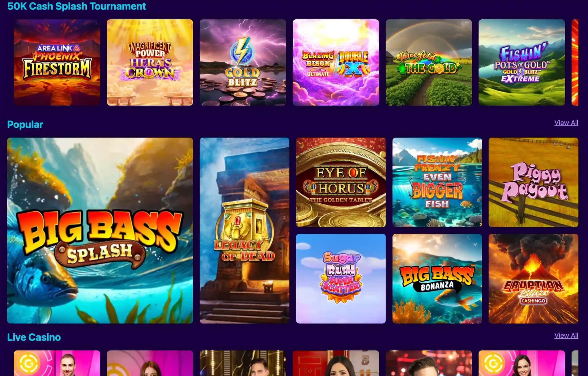 Magical Vegas games screenshot