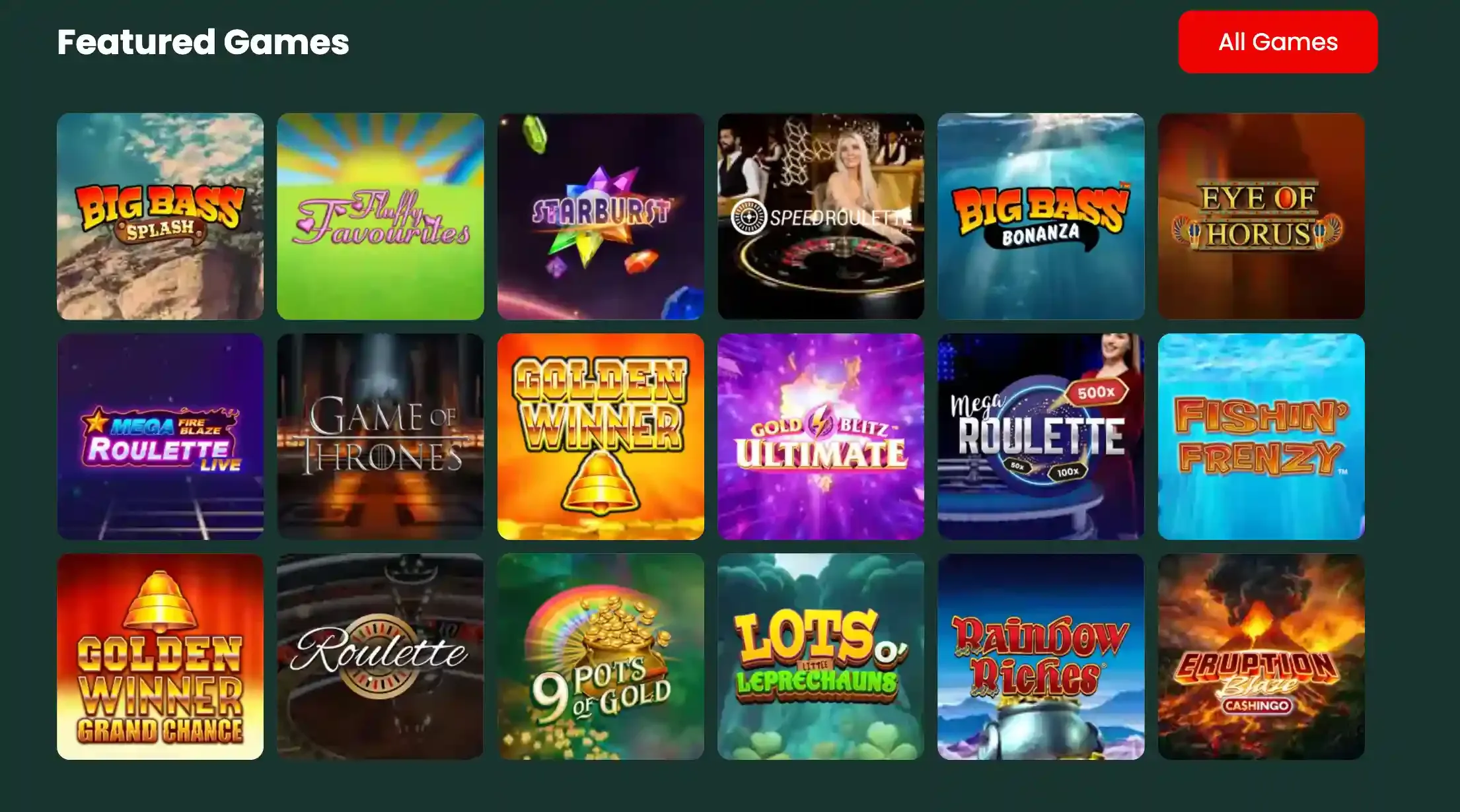 Mirror Bingo games screenshot
