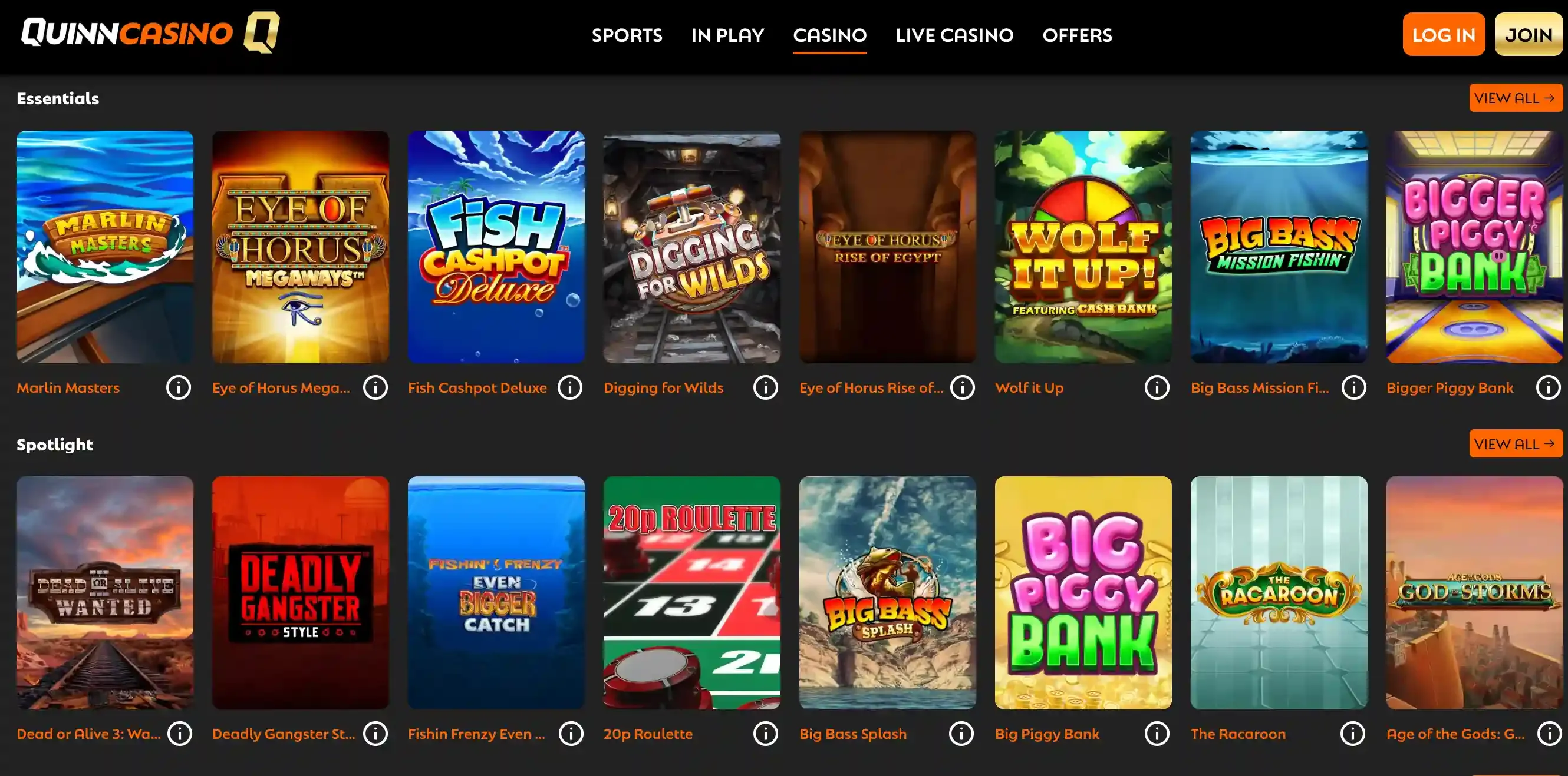 Quinnbet games screenshot.webp
