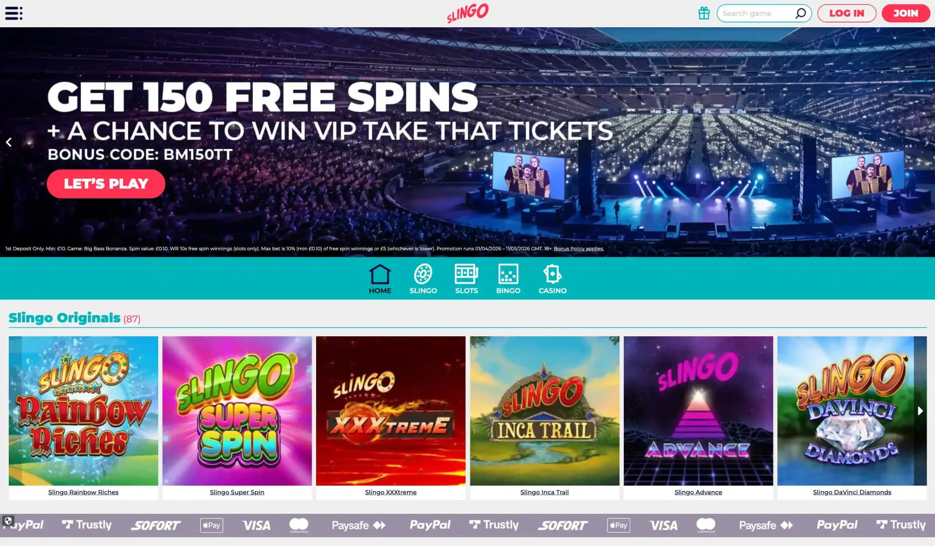 Slingo desktop screenshot
