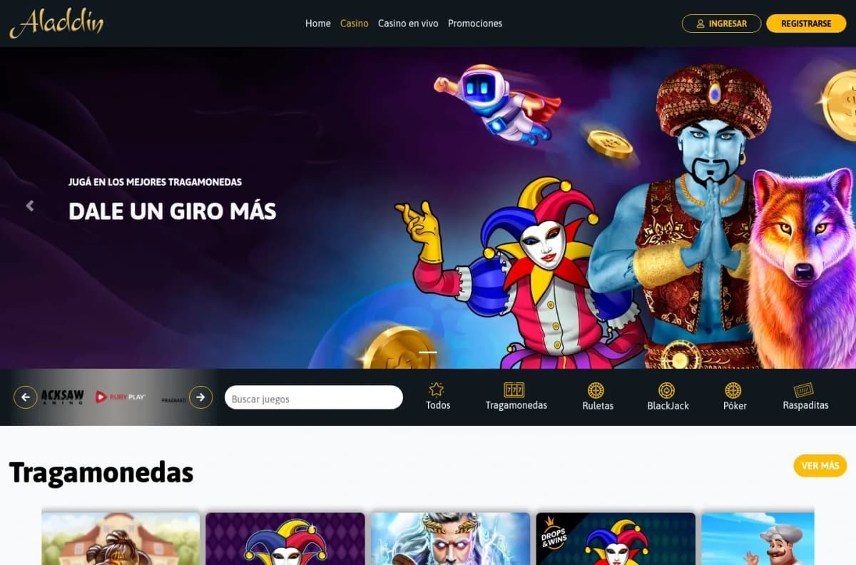 Aladdin Casino Online en computadora