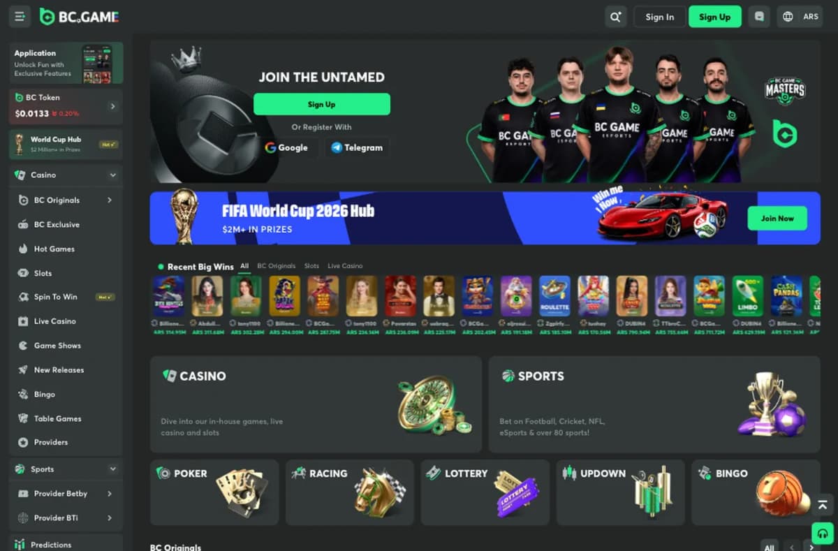 BC.Game desktop site