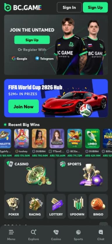 BC.Game mobile site