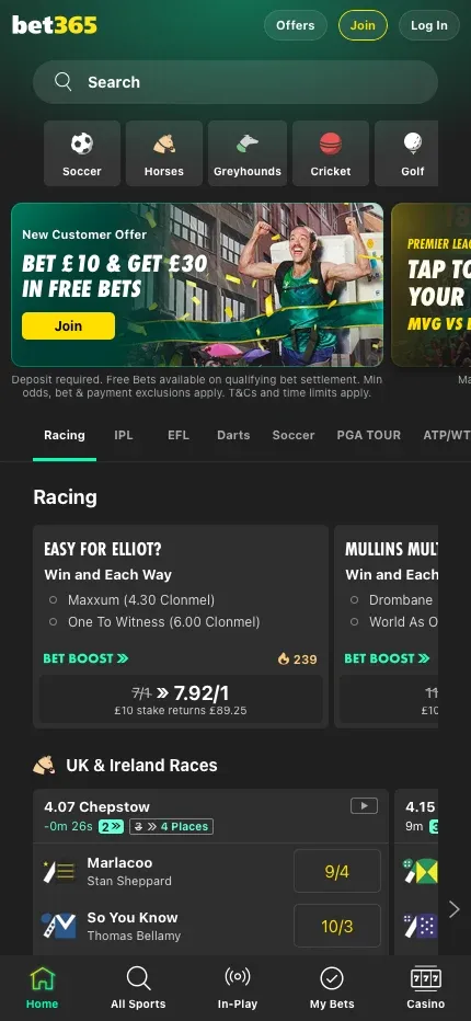 bet365 mobile preview