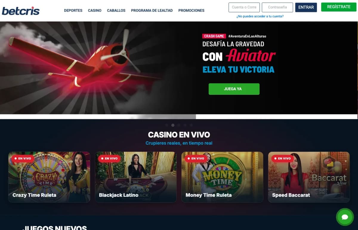 Betcris en computadora