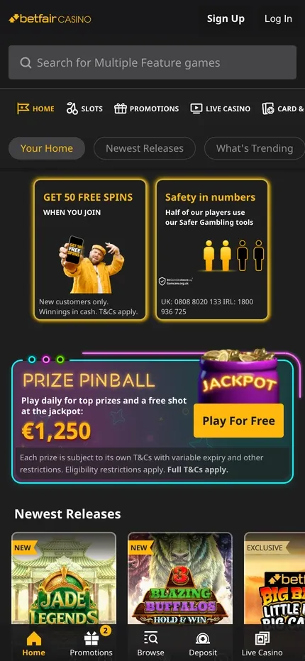 Betfair mobile preview