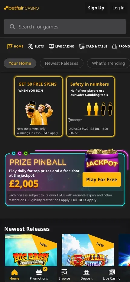 Betfair mobile preview