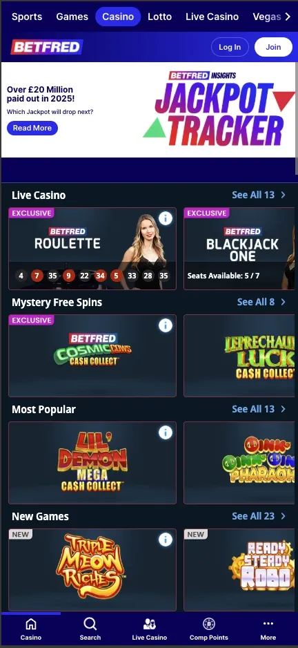 Betfred mobile preview