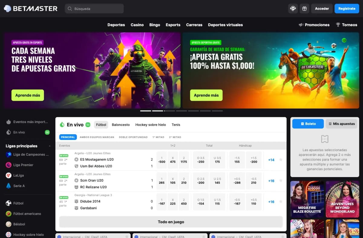 Betmaster en computadora