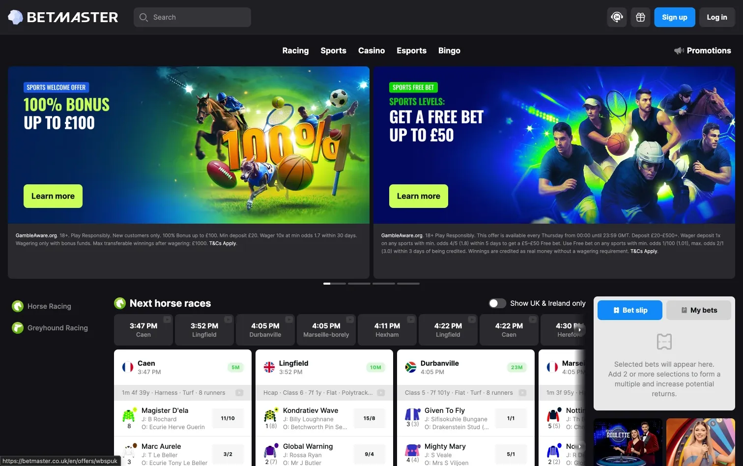betmaster uk desktop