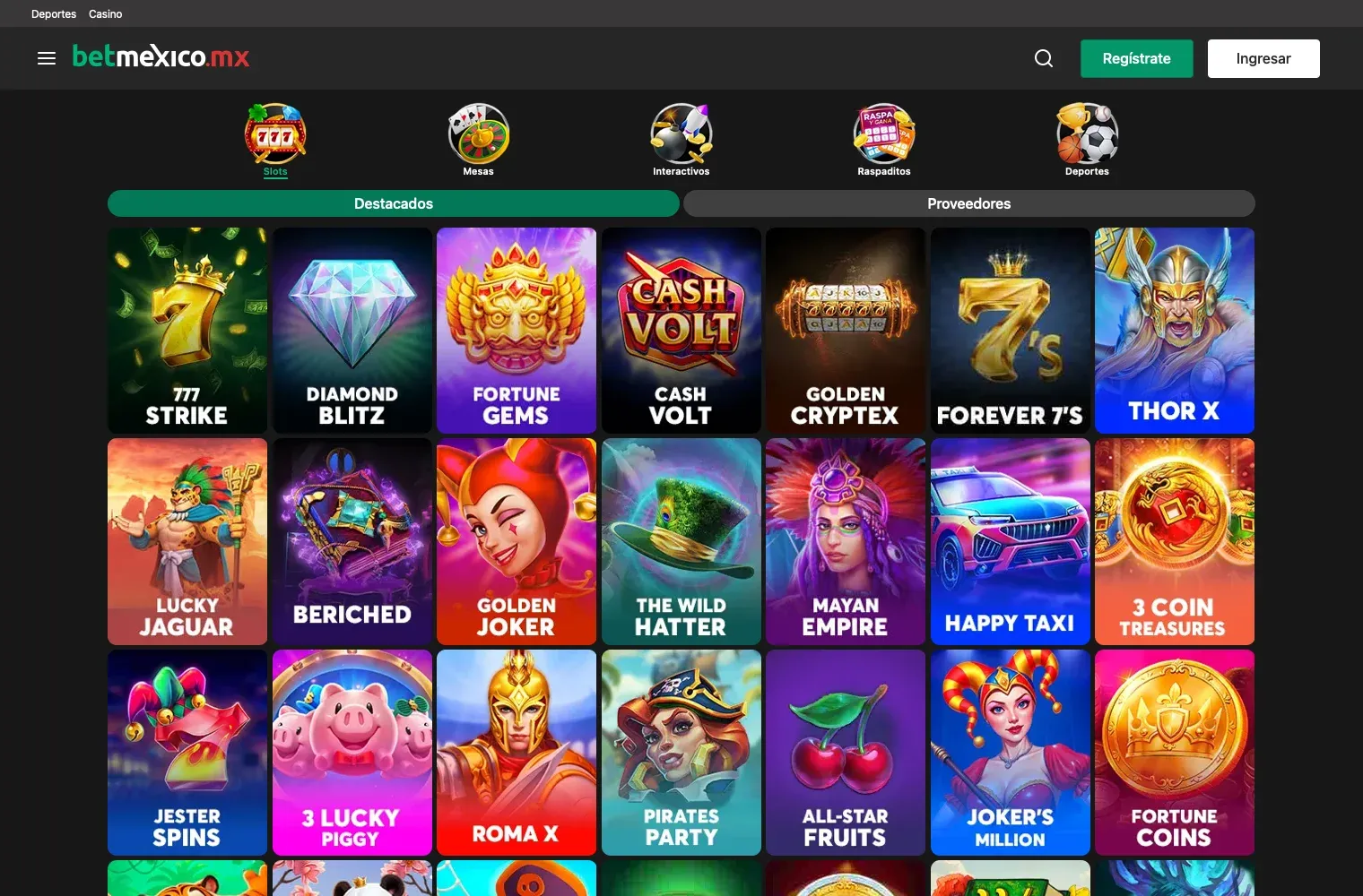 BetMéxico desktop