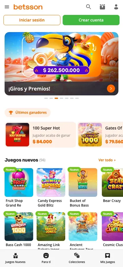 Betsson mobile preview