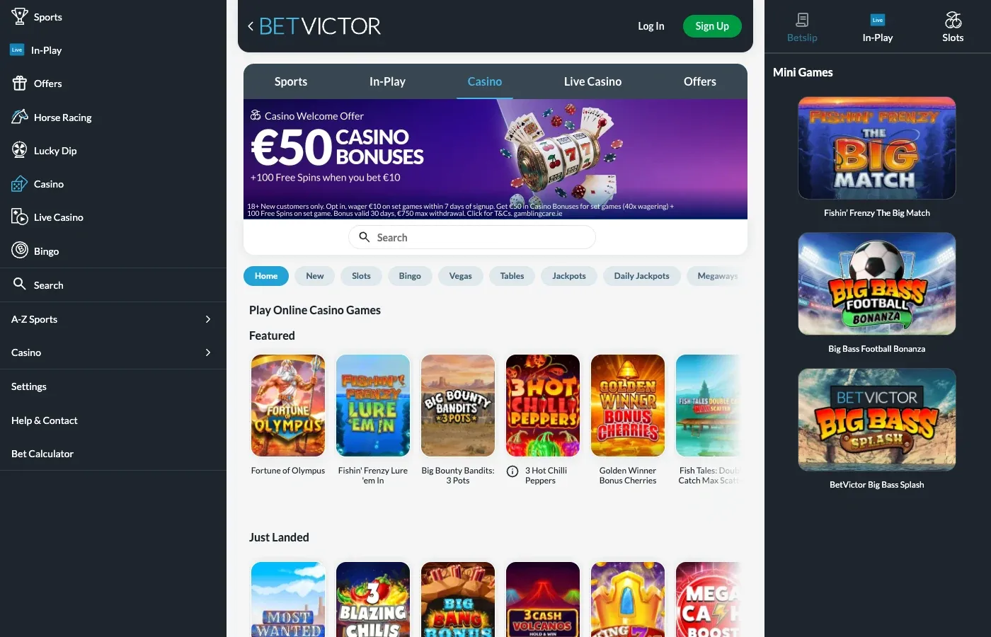 BetVictor desktop