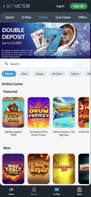 BetVictor mobile site