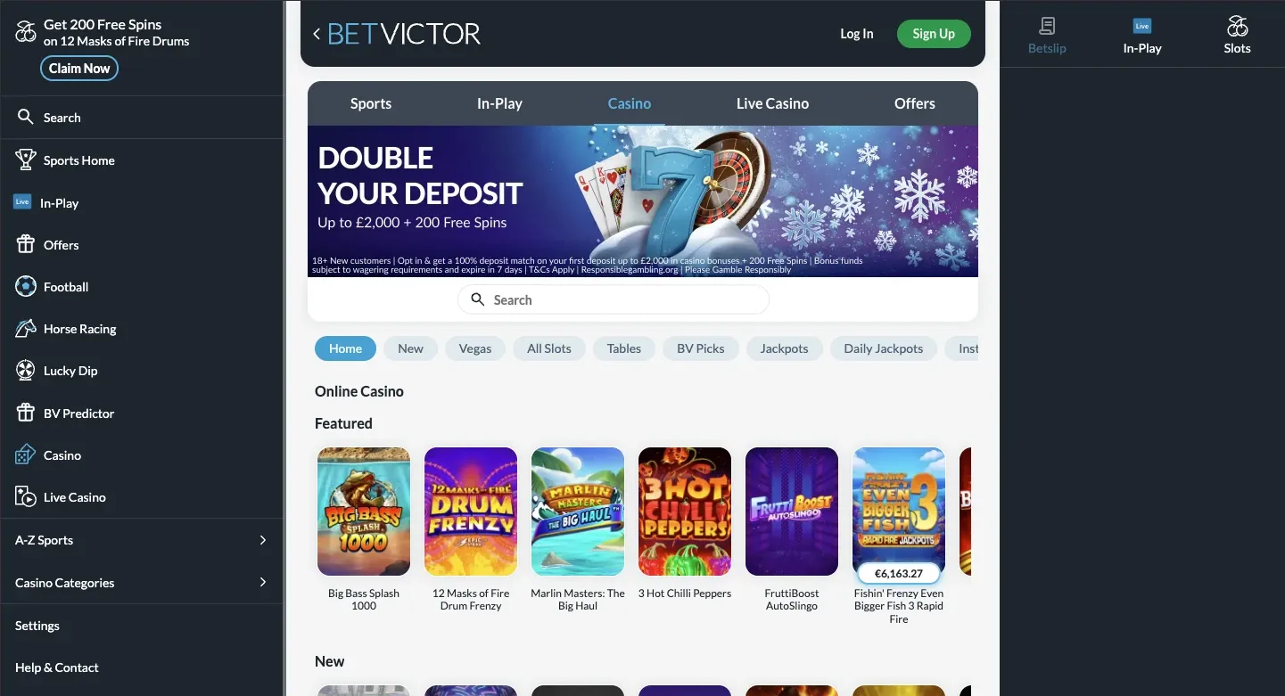 BetVictor desktop