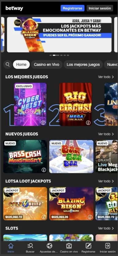 Betway en celular