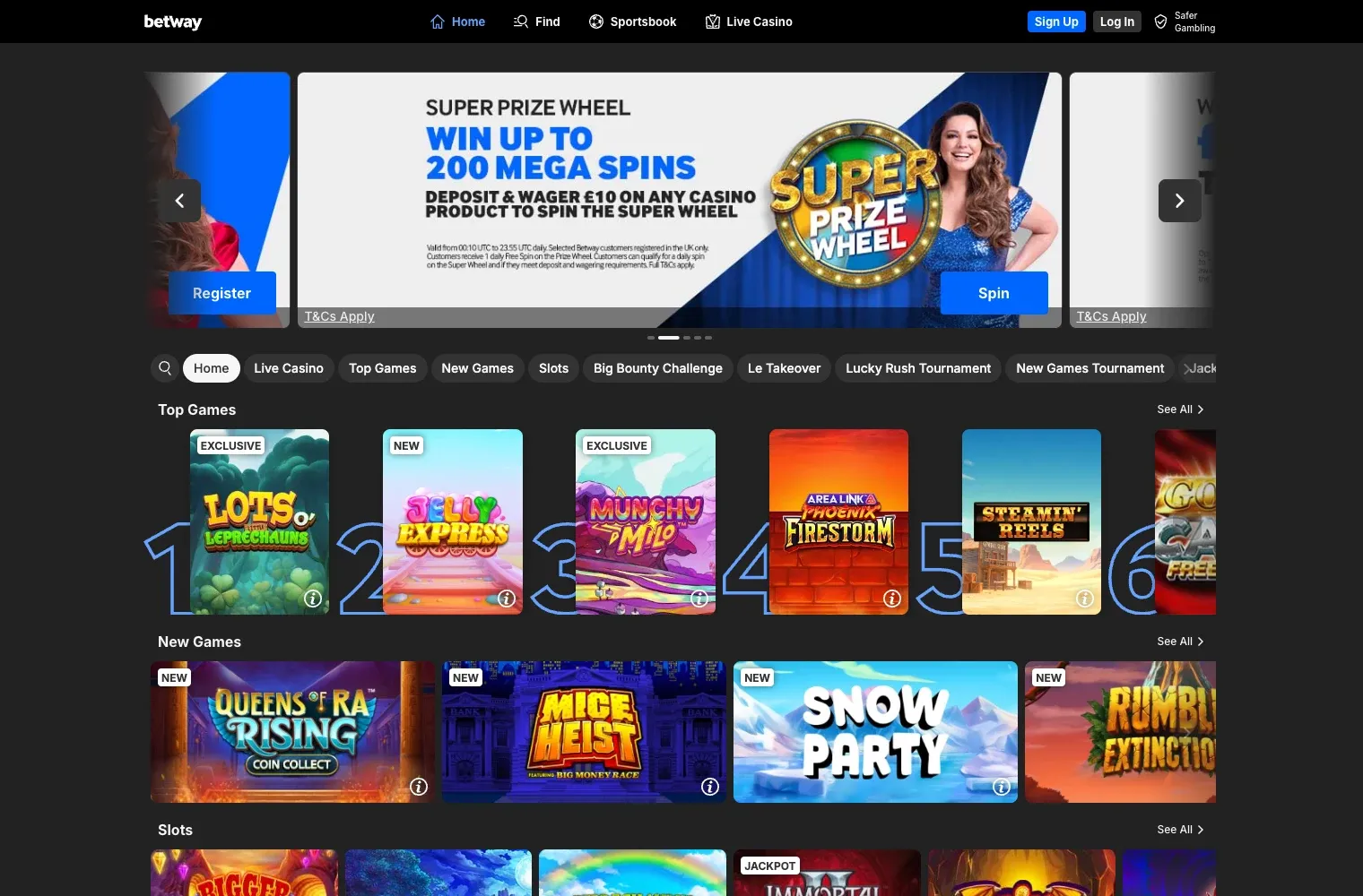 betway uk desktop casino