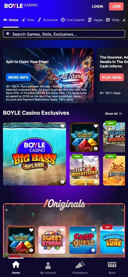 BoyleSports mobile preview