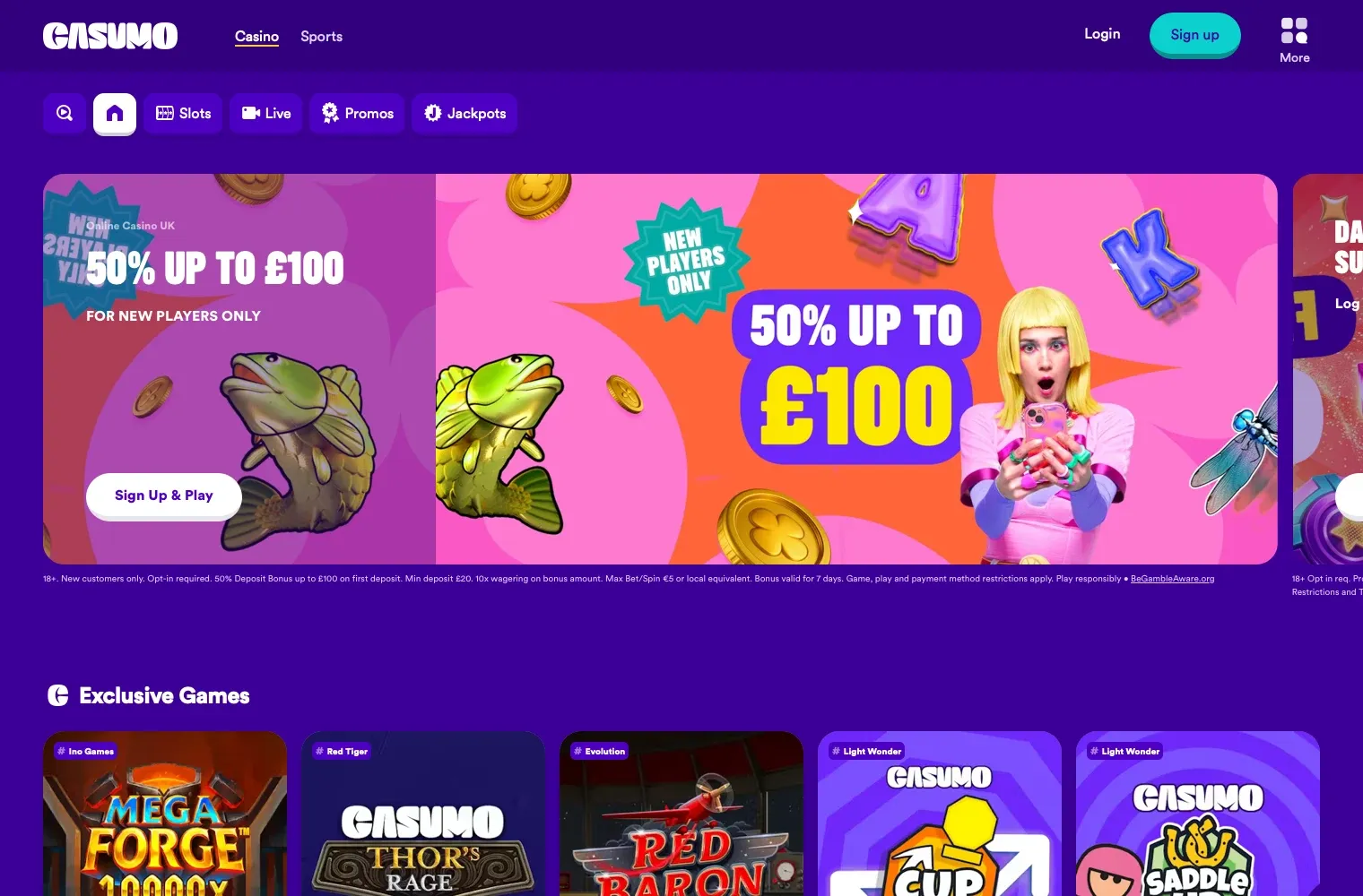 casumo uk desktop