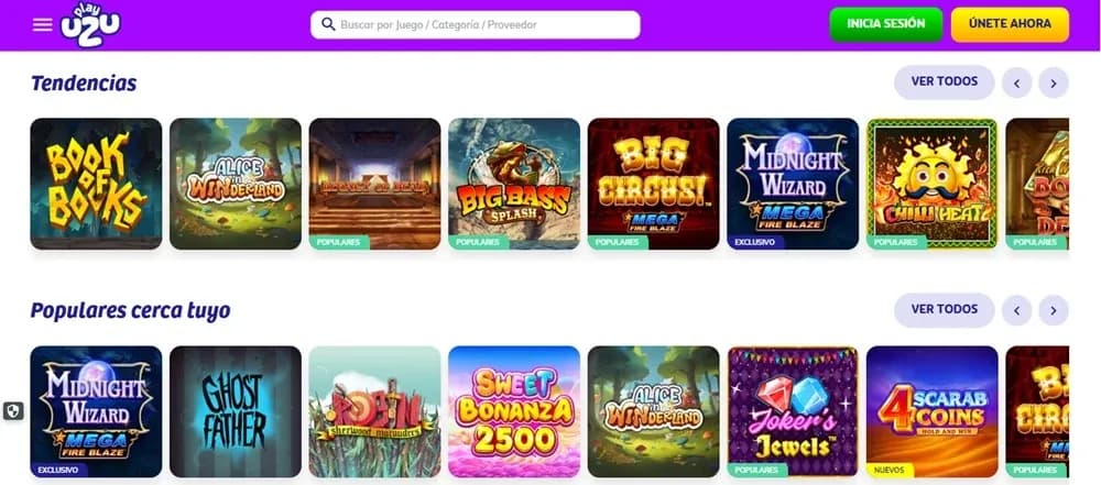 Acceso móvil de PlayUZU México