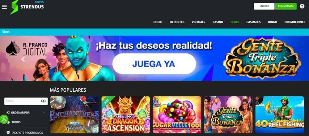 Acceso móvil de Strendus México