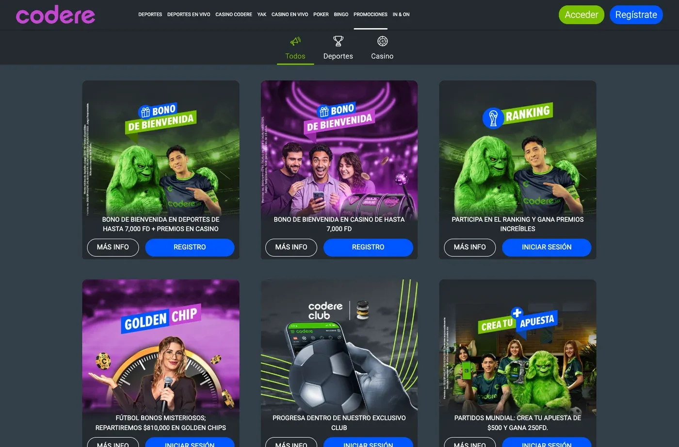 Promociones vigentes de Codere México