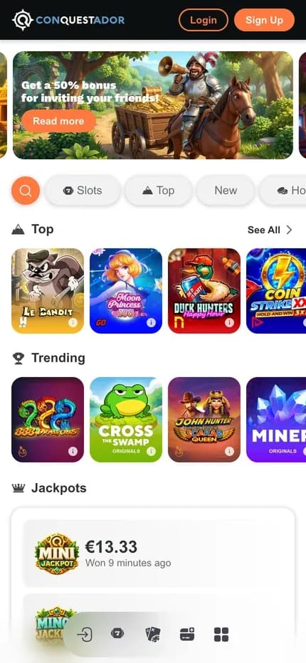 Conquestador mobile preview
