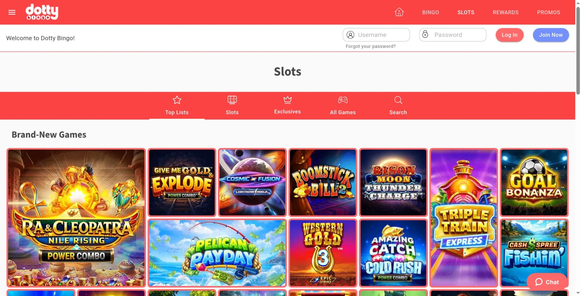 Dotty Bingo desktop site