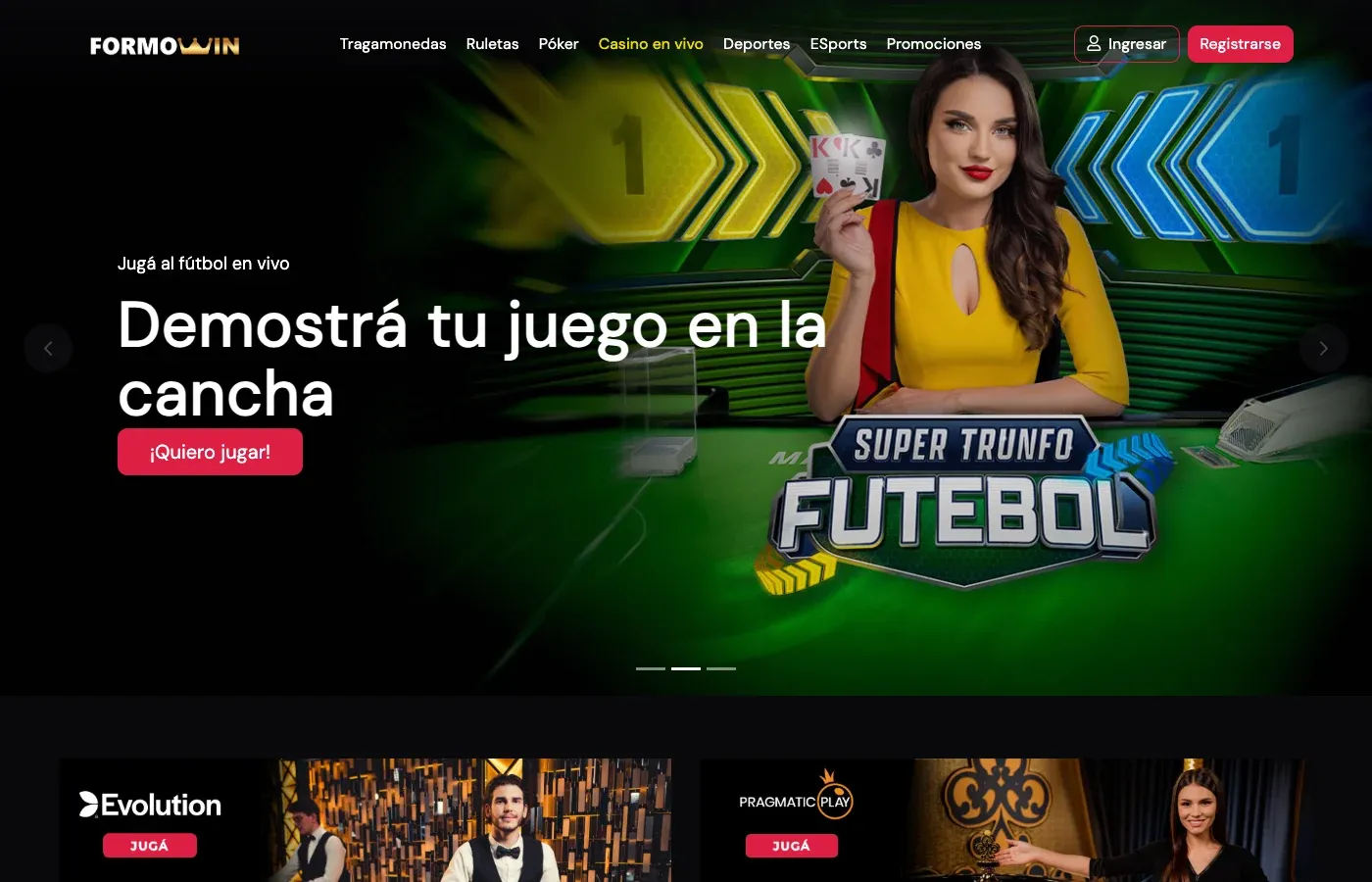 Casino en vivo de FormoWin Argentina