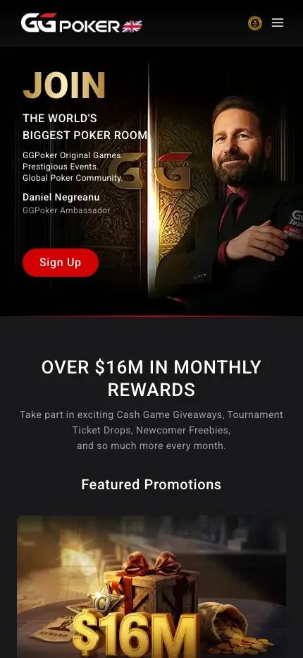 GGPoker UK mobile preview