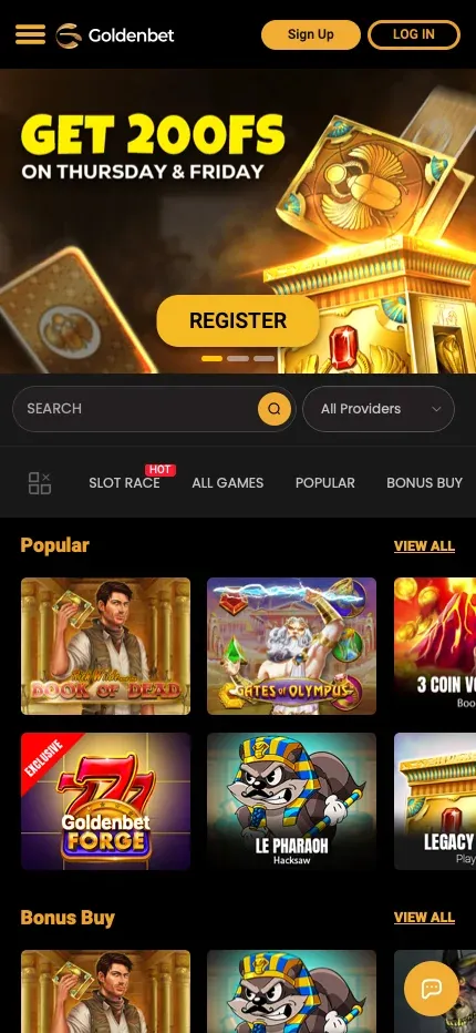 GoldenBet mobile preview