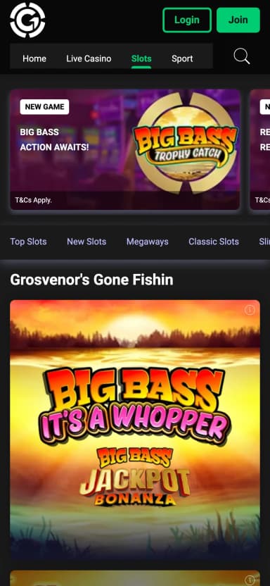 Grosvenor Casino mobile site