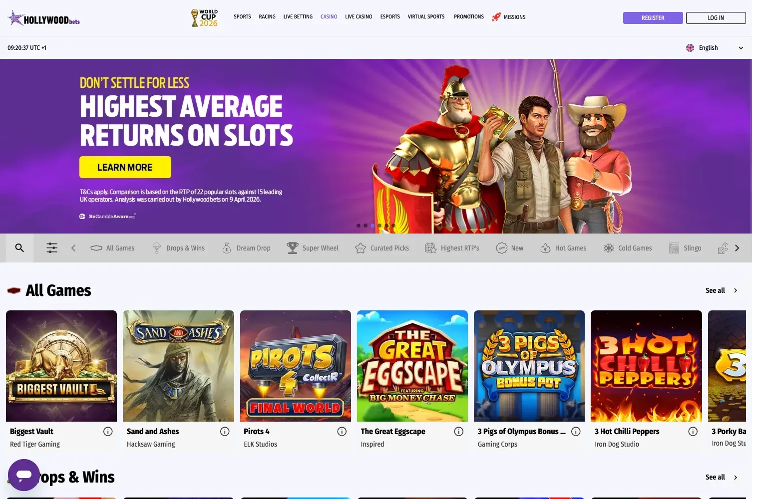 Hollywoodbets desktop