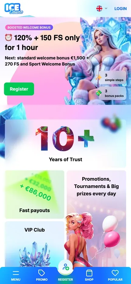 Ice Casino mobile preview