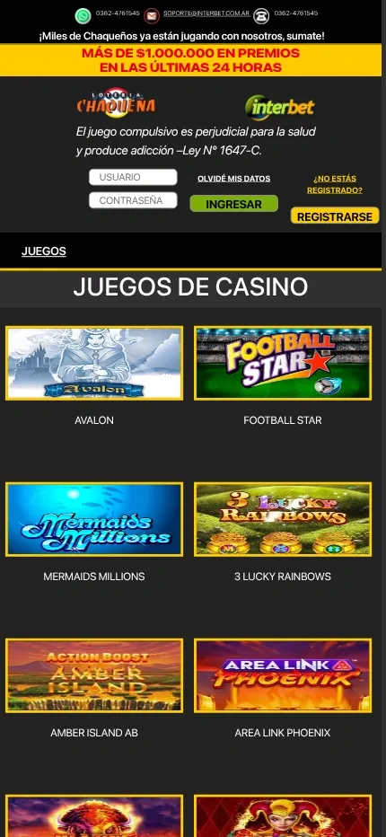 Interbet mobile preview