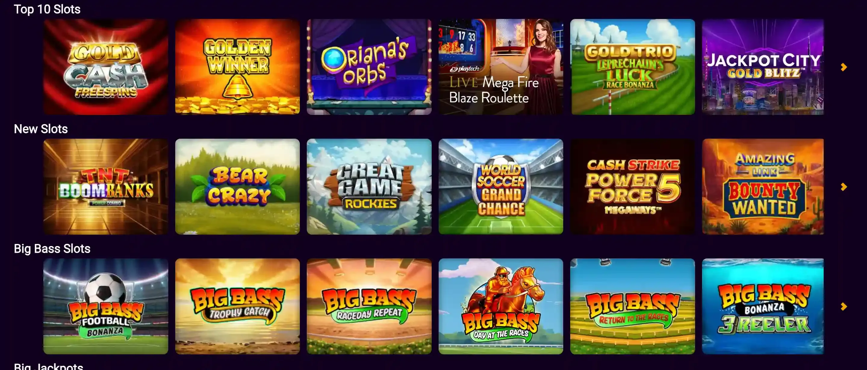 jackpot city games screenshot.webp