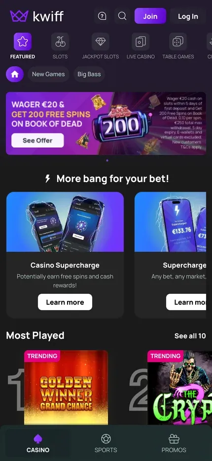 Kwiff mobile preview