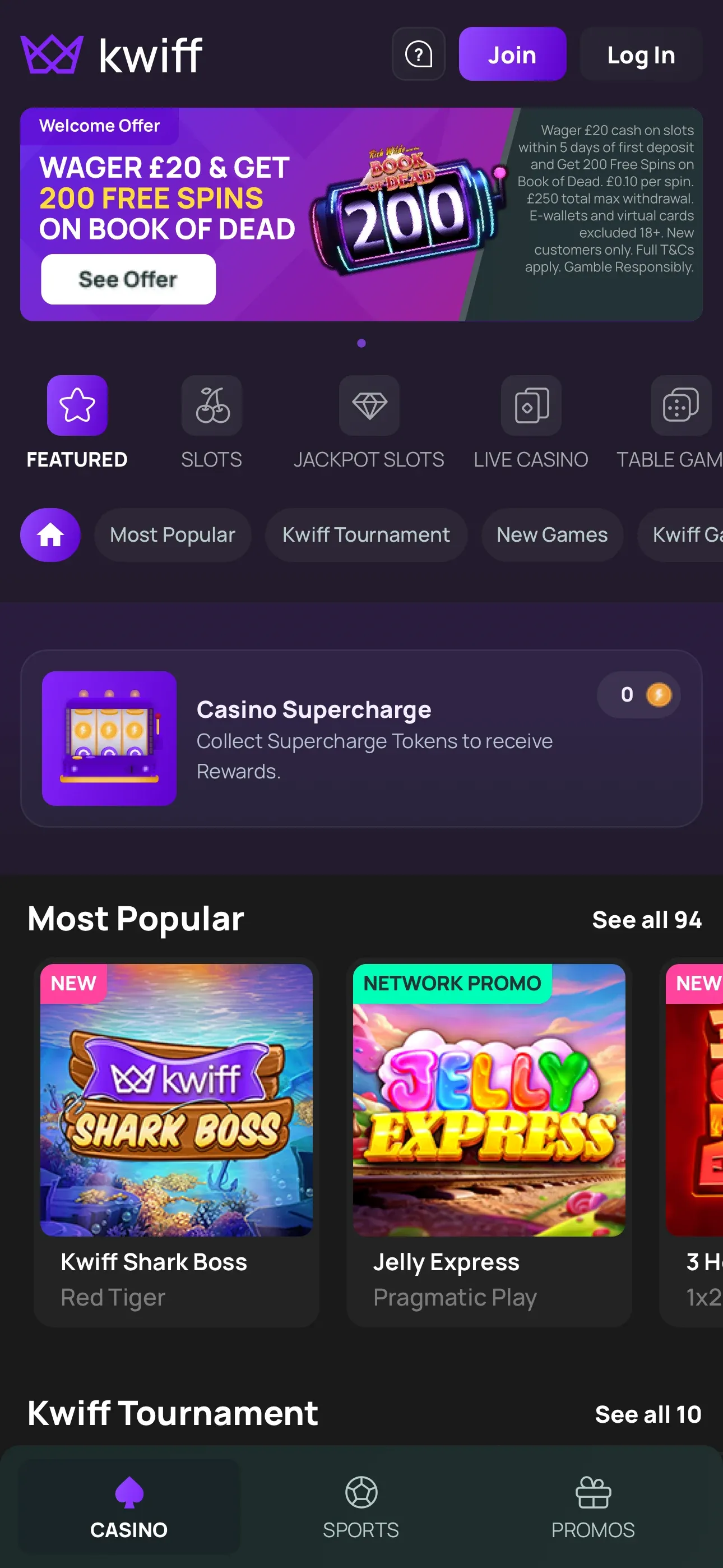 Kwiff mobile preview