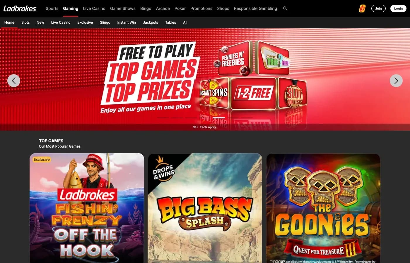 Ladbrokes desktop