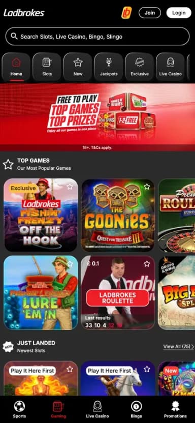 Ladbrokes mobile site