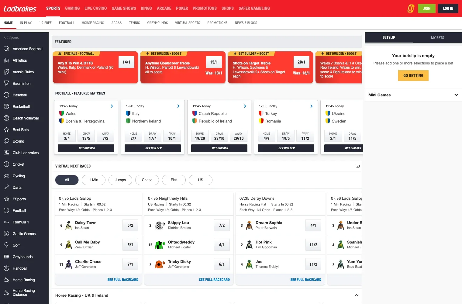Ladbrokes desktop