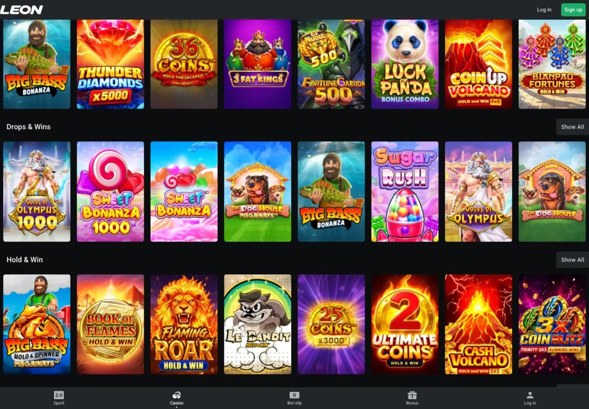Leon desktop site